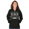 thumbnail image 3 of Original Hipster Mustache Blerd Zip Hoodie Sweatshirt Men Brisco Brands M, 3 of 4