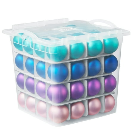 The Home Edit Ornament Organizer with Hinged Lid, Clear, 2 Pack