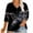 Multicolor Plus Size Blouse for Women_b, variant on CYMMPU Spring Tops V Neck T-Shirts 3/4 Sleeve Loose Fit Fall Trendy Shirts Blouses for Women Dressy Casual Flower Pattern Plus Size T-Shirt L