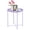Purple, variant on End Table Metal Side Table Black Round Folding Tray Cyan Sofa Small Accent Fold-able Table, Round End Table Tray, Next to Sofa Table, Snack Table for Living Room and Bed Room