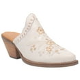 thumbnail image 2 of Dingo Womens Wildflower Floral Embroidered Round Toe Mules  Boots Shoes, 2 of 5