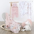 thumbnail image 3 of Evolur Enchanted Dreams 3 pc Gift Set - Sherpa Sack Wrap, Muslin Wrap & Velour Blanket, Princess Print, 3 of 10