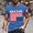 Blue, variant on Men T Shirts Letter Of USA America Funny Flag T-Shirt Uni Design for Casual Wear and Celebration Events