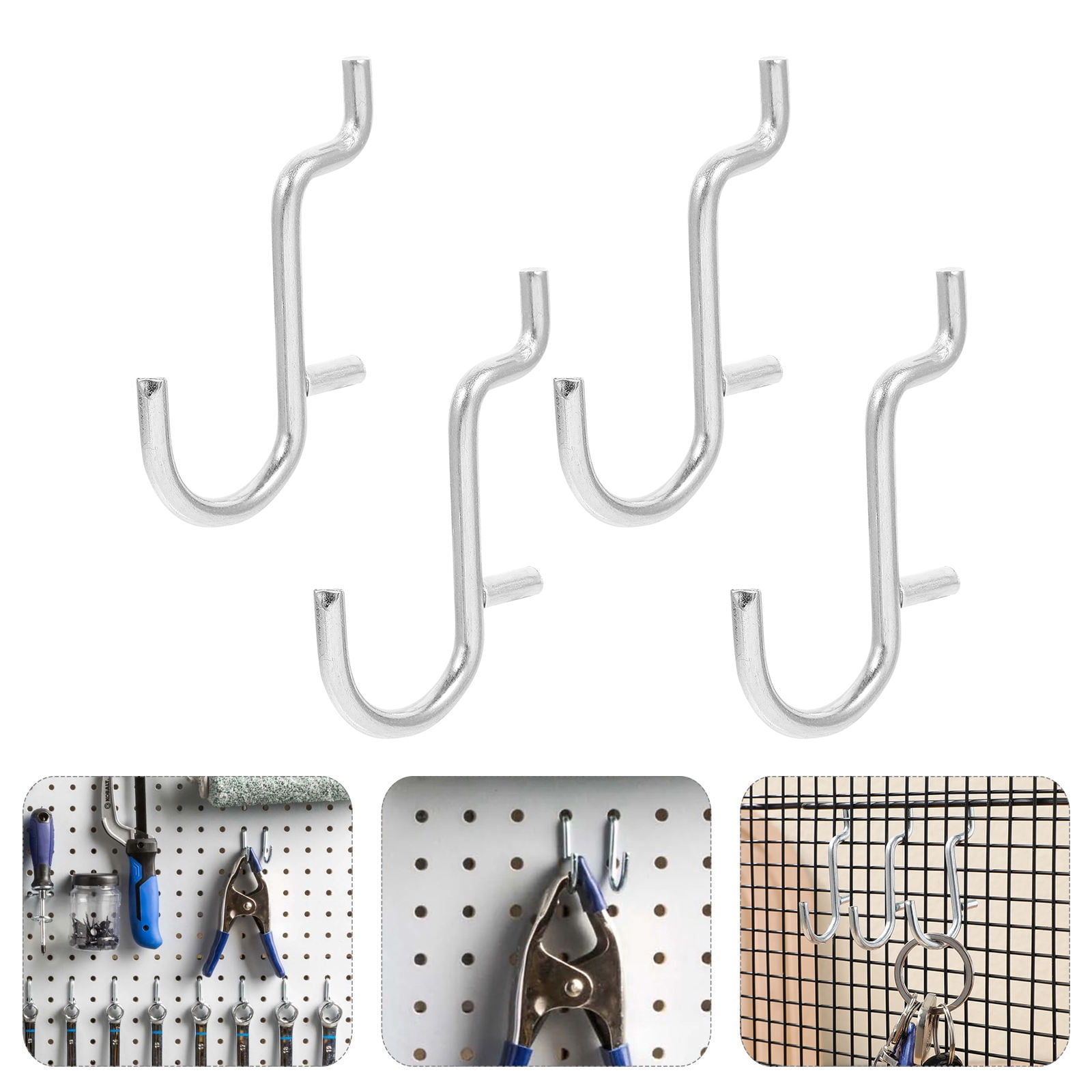 Raindrops 40 pcs Metal Pegboard Hooks for Tools, Key Holders, Small Utility Hangers, Pegboard Display Organizers