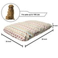 thumbnail image 2 of Tribal Pet Bed, Aztec Inspired Patterns Stripes Fun Spring Colors Native Style Prints, Chew Resistant Pad for Dogs and Cats Cushion with Removable Cover, 24" x 39", Yellow Pink Aqua, by Ambesonne, 2 of 4