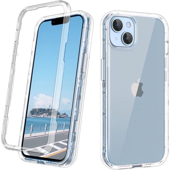 Casetego for iPhone 14 Plus Case,Crystal 3 Layer Protective Shockproof 6.7‘’ Cover for Women Girls Apple iPhone 14 Plus,Clear