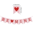 thumbnail image 5 of Pebbuoy 1 Set Valentine's Day Love Heart Banner Pendant BE MINE Letter Red & Pink Paper Hanging Flag Ornament DIY Holiday Party Decoration Scene Arrangement Props for Valentine's Day Wedding Party, 5 of 7