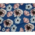 thumbnail image 4 of oneOone Polyester Lycra Royal Blue Fabric Flower Watercolor Sewing Fabric By The Yard Printed Diy Clothing Sewing Supplies 56 Inch Wide, 4 of 4