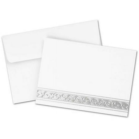 Great Papers 20103856 Silver Filigree Note Card