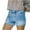 Light Blue, variant on IROINNID Women's Casual Summer EL Leisure Denim Shorts Streetwear
