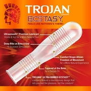 Trojan Ecstasy Lubricated Latex Condoms, 10 ea (Pack of 4)