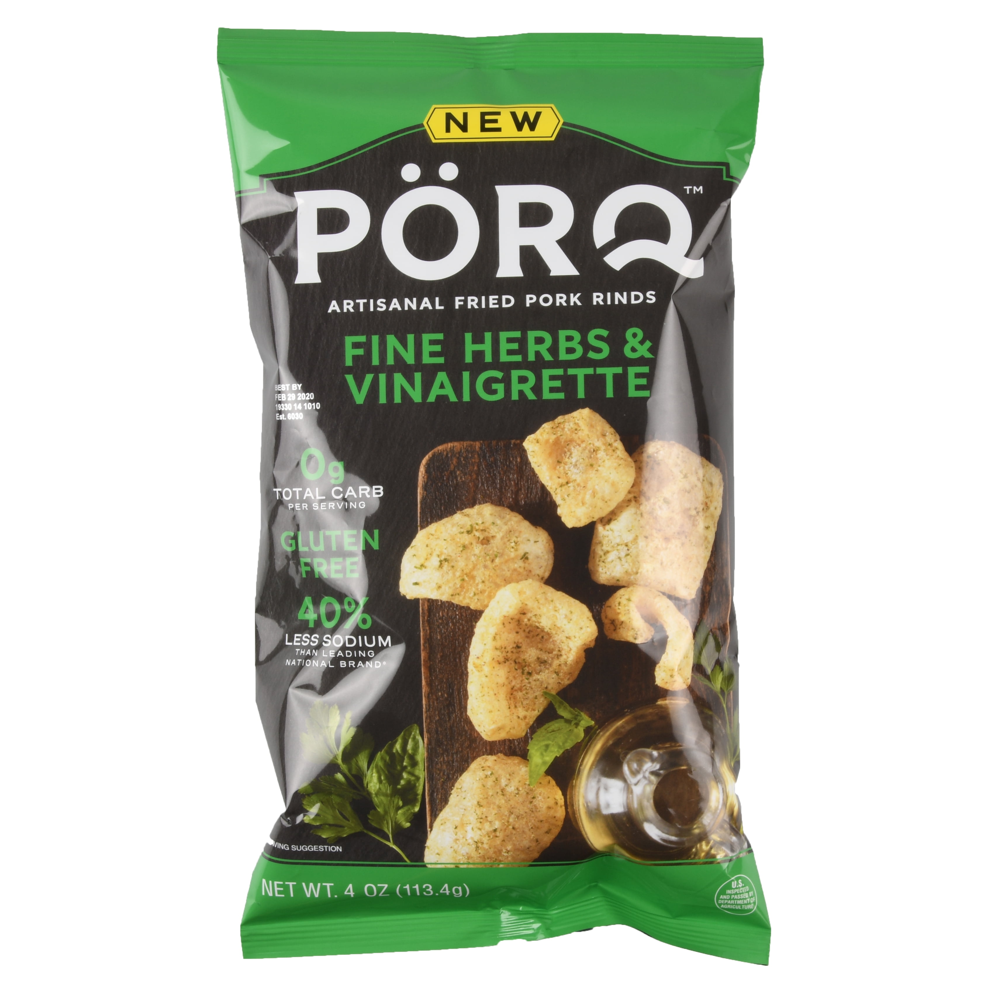 Porq Herb & Vinaigrette Pork Rinds