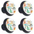 thumbnail image 1 of 4 Pcs Owl Knobs for Kitchen Cabinet Cupboard Dresser Bookcase Drawer Pulls Handles Round Home Decor, 1 of 5