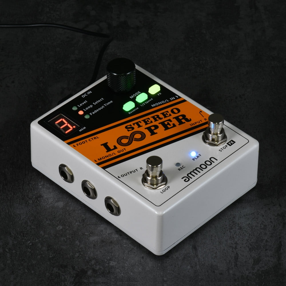 Stereo looper guitar effect pedal 10 independent loops stereo conne