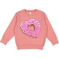 thumbnail image 2 of Inktastic Heart Shaped Donut with Pink Icing and Sprinkles Toddler Sweatshirt, 2 of 4