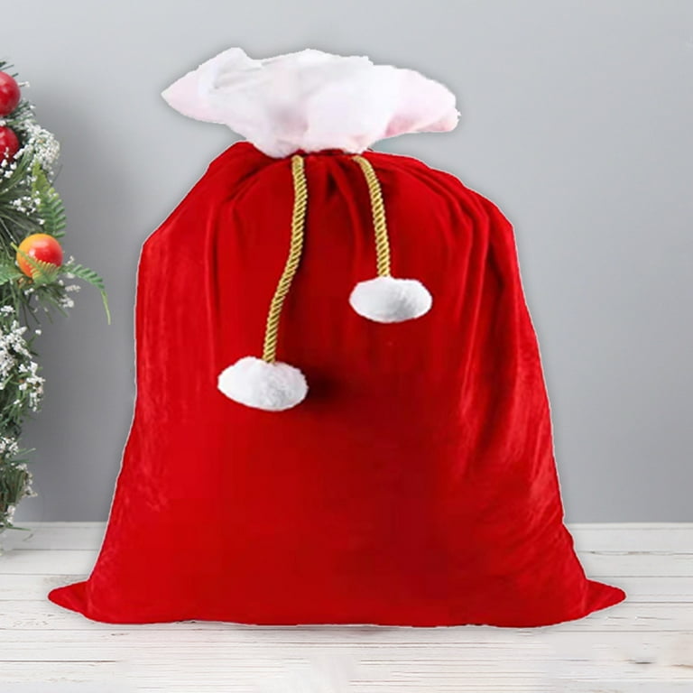 Harmtty XL Velvet Santa Claus Gift Bag, Folding Lace-up, Large Capacity, Bright Color for Event Festival - Walmart.com Harmtty XL Velvet Santa Claus Gift Bag, Folding Lace-up, Large Capacity, Bright Color for Event Festival - Walmart.com