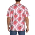 thumbnail image 3 of Pofeuu Strawberries Print Mens Casual Short Sleeve Shirts Beach Summer Spread Collar Pocket Tops Men's Casual Short-sleeved Shirt-XX-Large, 3 of 5