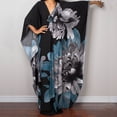 thumbnail image 1 of Heisall Cache-Maillots Grande Taille Caftans Sortie de Plage Maxi Robe de Plage Col en V Manches Chauve-Souris Robes Caftan pour Femmes, 1 of 7