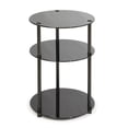 thumbnail image 1 of Convenience Concepts Designs2Go Table d'Appoint Ronde Classique à 3 Niveaux en Verre, Noire, 1 of 2