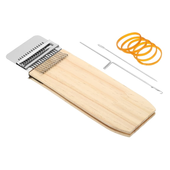 Uxcell 14 Hooks Mini Weaving Machines Kit, Metal Quickly Small Darning Weave Tool with Accessories, Style 3