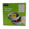 Dependable Industries 2 Tier Microwave Steamer Healthy Cooking Quick