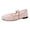 Pink, variant on GPOECD Ballerina Embroidered Flat Mary Jane Shoes for Casual Everyday Wear Classic Square Toe on Footwear Womens Shoes White,42