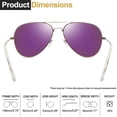 thumbnail image 3 of Gafas de Sol Joopin en Lote, Metal Sobredimensionado Estilo Aviador UV400 para Mujer, 3 of 6