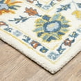 thumbnail image 2 of Oriental Weavers Zahra Hand-made Wool Area Rug - 75507 - 8' x 10' - in Ivory/ Gold - Vintage Bohemian Style, Hand-Made Wool Rugs, Dining, Living Room Rug, 2 of 3
