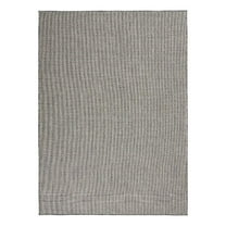 Pemberly Row 48" x 72" Fabric Indoor/Outdoor Rug in Ivory Charcoal