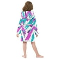 thumbnail image 7 of FORMRS Niños Bathrobe Unisex Hooded Robe Soft Plush Pajamas Sleepwear, Size 7-9T, Abstract Drawing, 7 of 7