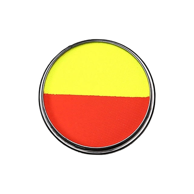 Face Body Paint Palette Photo Prop Paleta de pintura Suministros 2 colores Face Painting Face Paint Pigment para Halloween Makeup Music Festival Naranja amarillo Yinane Pintura de cara y cuerpo