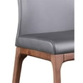 thumbnail image 6 of Milan Rosa Walnut Veneer/Gray PU Contour Back Side Chair w/ Wood Base (Set of 2), 6 of 8