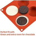 thumbnail image 3 of Silicone Cookie Molds Round Cylinder Chocolate Cover Mold (2, Brown), 3 of 6