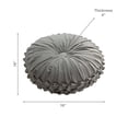 thumbnail image 3 of Coussin Rond en Velours Argent - Ensemble de 2, 3 of 4