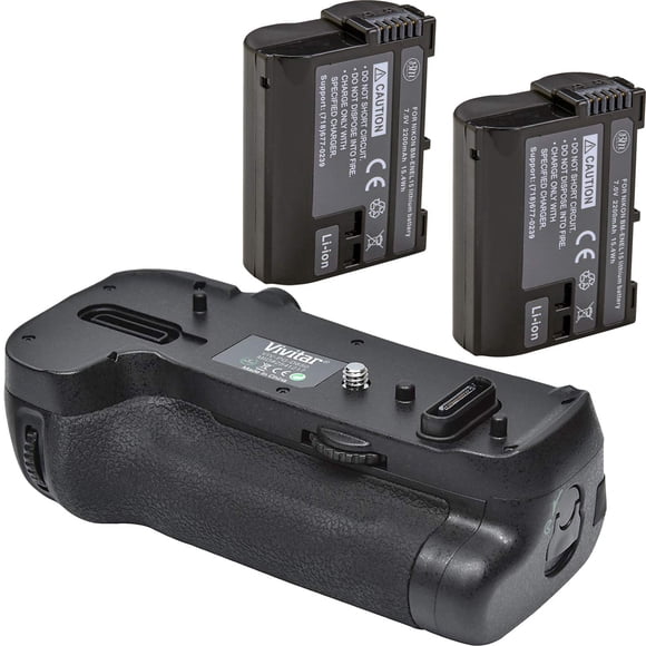 Battery Grip Kit for Nikon D850 Digital SLR Camera - Includes Qty 2 BM Premium EN-EL15 Batteries + MB-D18 Replacement Battery Grip