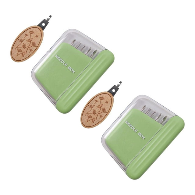 HILABEE Sewing Needles Case Set Needle Container for Hand Crafts Green