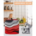 thumbnail image 4 of Red Grey Ombre Stand Mixer Dust Cover with Storage Pocket & Handles, Modern Abstract Moire Art Geometric Fits All Tilt Head & Bowl Lift Kitchen Appliance Cover Organizer Bag Accessories, 4.5-5 Quart, 4 of 6