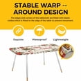 thumbnail image 4 of Merry Christmas Table Cloths for 8 Foot Rectangle Tables, Red Poinsettia Xmas Tree Snowflake Winter Rustic Patio Waterproof Elastic Fitted Tablecloths, Washable Rectangular Table Cover for Camping, 4 of 8