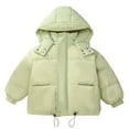 thumbnail image 2 of Fjofpr girls winter jacket Children's Winter Solid-color Warm Hooded Stylish Winter Velvet Coat, 2 of 3