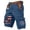 Dark Blue, variant on American Flag Print Cargo Shorts for Men Patriotic 4th Of July Summer Shorts Vintage Multi-Pocket Short Pants Trendy Work Trousers Khaki XL