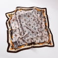 thumbnail image 3 of 70x70cm Small Square Scarf, High-end Letter Printed Silk Scarf, Women's Professional Scarf, Satin Headscarf, 3 of 6