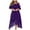 Purple, variant on Homecoming Dresses Plus Size Women Sexy Ruffle Strapless Splicing Lace Splicing Short Sleeve Dresses