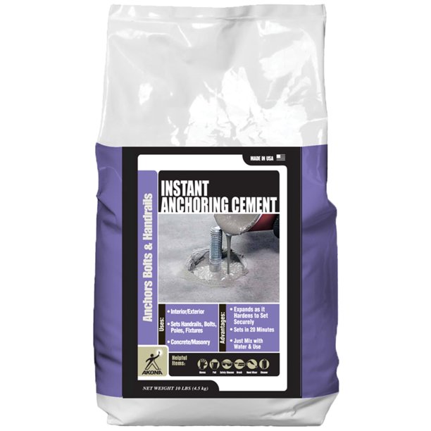 Cemento de anclaje Akona de fraguado rápido 4,5 kg en polvo