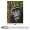 thumbnail image 4 of ONETECH  Monkey Blanket Animal Selfie Blankets Soft Warm Plush Throw for Couch Sofa Bed, 4 of 6