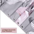 thumbnail image 4 of Floral Shower Curtain, Pink Flowers Shower Curtain Set, Grey Background Floral Shower Curtain, Waterproof and Washable Fabric Shower Curtain, 72" W x 72", 4 of 6