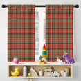 thumbnail image 5 of Blackout Kids Curtains,Red Green Checkerboard Checkered Pattern Childrens Insulated Curtains Set Of 2,Bedroom Essentials,Toddler Room Decor 42"x54", 5 of 5