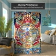 thumbnail image 2 of Oriental Furniture 6 ft. Tall The Wheel of Life Canvas Room Divider - 3 Panel, 2 of 5