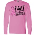thumbnail image 3 of Inktastic Fight Breast Cancer Pink Ribbon Long Sleeve T-Shirt, 3 of 5