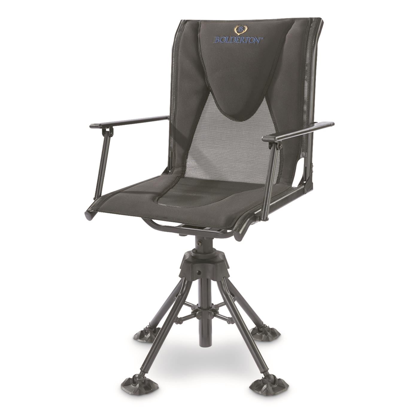Bolderton 360 Comfort Swivel Hunting Blind Chair with Armrests