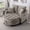 Brown, variant on Two-seater Sofa with Adjustable Backrest, Sofa Chaise Longue with Storage Footrest, Comfy Couch with Pillows and Side Pocket for Living Room Bedroom, Brown